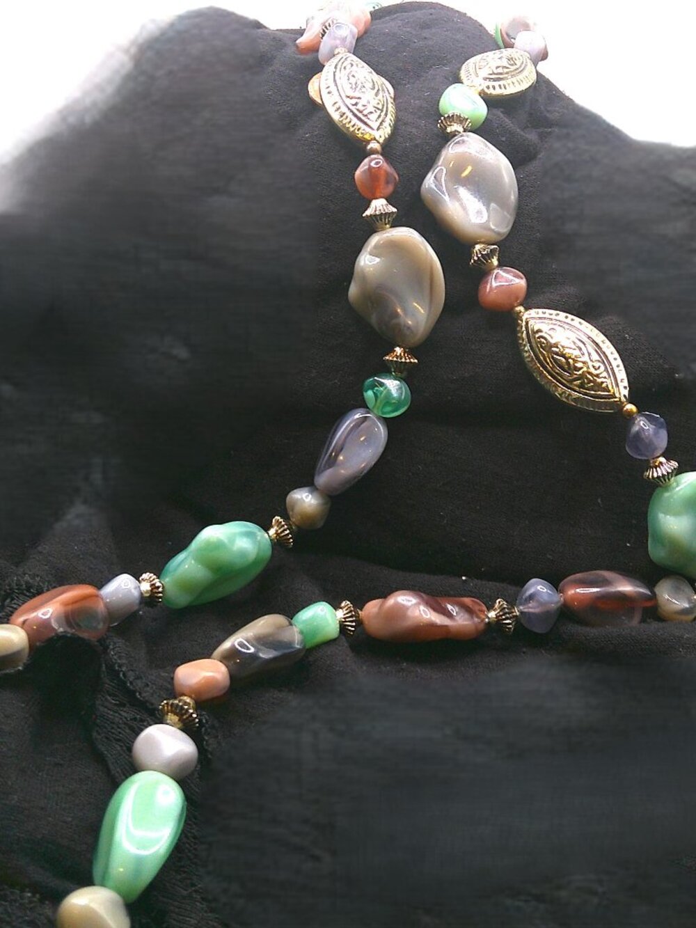 Multi-Colored Acrylic Stone Necklace
